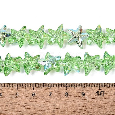 Electroplate Transparent Glass Beads Strands EGLA-Q136-01A-09-1