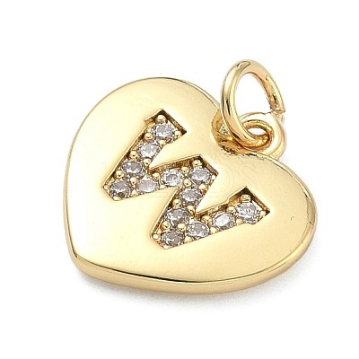 Brass Micro Pave Clear Cubic Zirconia Pendants KK-D229-01G-23-1