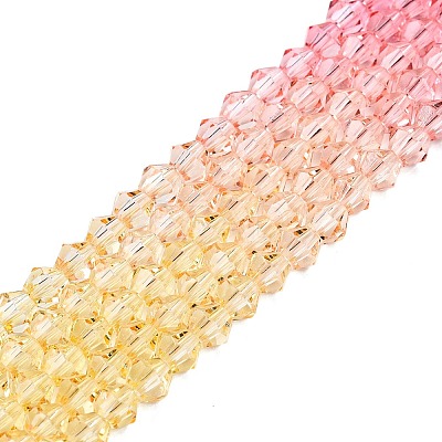 Gradient Color Baking Paint Glass Bead Strands X1-DGLA-A039-T2mm-A02-1
