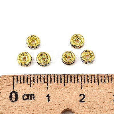 Brass Grade A Rhinestone Spacer Beads RSB034NFG-1