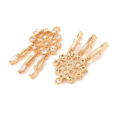 Brass with Crystal Rhinestone Pendants RB-CBA35BD-03G-1