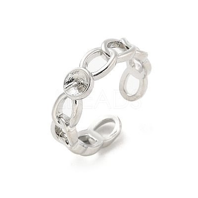 Brass Cup Peg Open Cuff Ring Settings KK-G518-02P-03-1