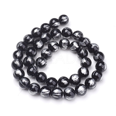 Natural Mashan Jade Beads Strands G-G833-10mm-09-1