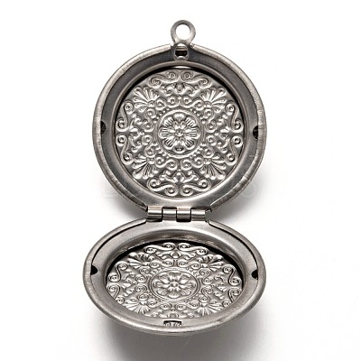 Tarnish Resistant 316 Stainless Steel Locket Pendants STAS-P268-10P-1