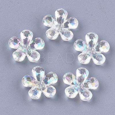 Transparent Acrylic Bead Caps TACR-T007-05A-1