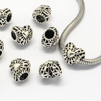 Alloy European Beads X-PALLOY-S079-008AS-1