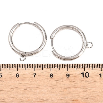 316 Stainless Steel Huggie Hoop Earring Findings EJEW-B158-01F-P-1