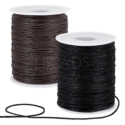 2 Rolls 2 Colors Waxed Cotton Cords YC-PH0001-52A-1