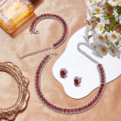1 Bag Brass & Glass & Iron Jewelry Sets SJEW-UN0001-28-1