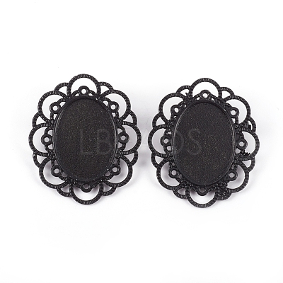 Zinc Alloy Brooch Findings PALLOY-WH0066-23E-1