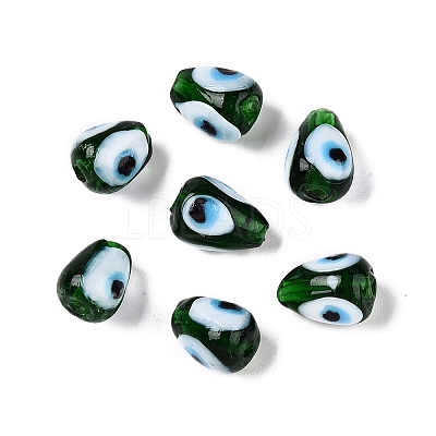 Handmade Evil Eye Lampwork Beads LAMP-T021-16M-1