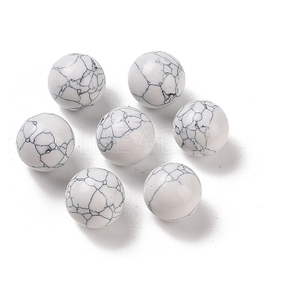 Synthetic Howlite No Hole Sphere Beads G-K353-04D-13-1