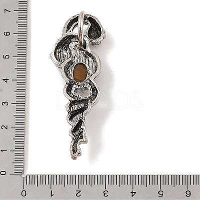 Natural Tiger Eye Pendants G-A224-03AS-09-1