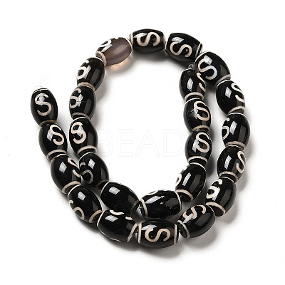 Tibetan Style dZi Beads Strands G-F726-A08-1