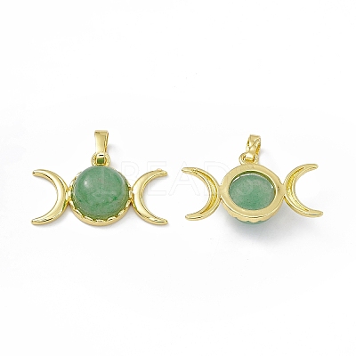 Natural Green Aventurine Pendants G-H283-02F-1