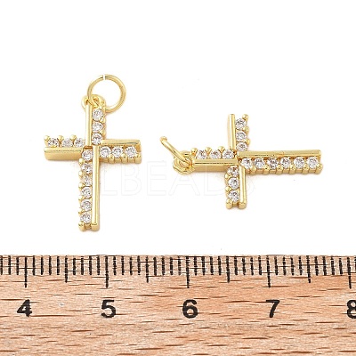 Brass Micro Pave Cubic Zirconia Pendants X1-KK-C092-21E-G-1