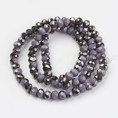 Electroplate Opaque Glass Beads Strands EGLA-A034-P4mm-P10-1
