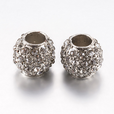 Alloy Rhinestone European Beads PALLOY-F200-03B-1