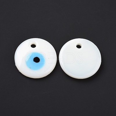 Handmade Lampwork Evil Eye Pendants X-LAMP-E106-02A-01-1