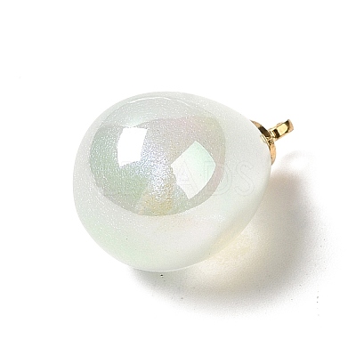 8Pcs UV Plating Acrylic Pendants FIND-YW0002-04F-1