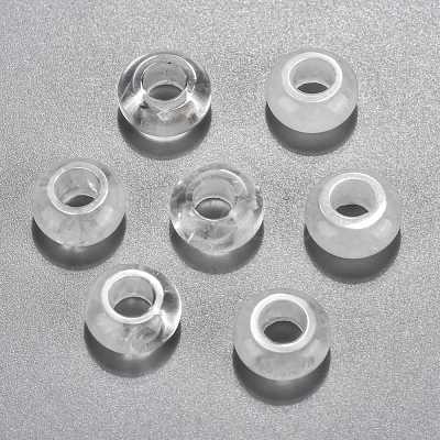 Natural Quartz Crystal European Beads X-G-G740-12x6mm-30-1