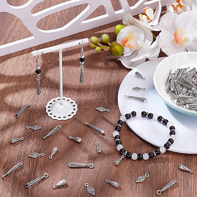 120Pcs 3 Styles Tibetan Style Alloy Pendants FIND-SC0025-52-1