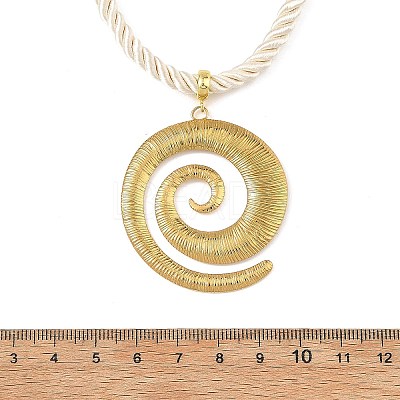 304 Stainless Steel Vortex Pendant Twisted Nylon Cord Necklaces for Women NJEW-JN06453-1