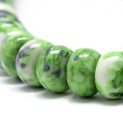 Synthetic Ocean White Jade Beads Strands G-S257-5x10mm-11-1