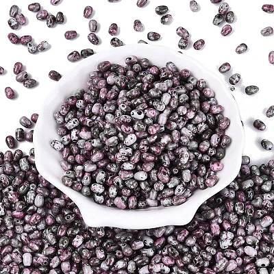 Picasso Glass Seed Beads SEED-N012-10M-1