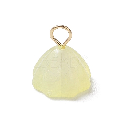 Acrylic Lotus Pendants PALLOY-JF02712-01-1