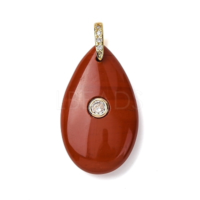 Natural Red Jasper Pendants G-B188-01G-09-1