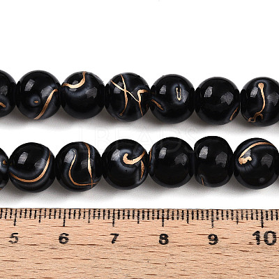 Baking Paint Glass Beads X1-DGLA-N010-10mm-10-1