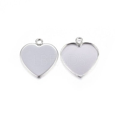Tarnish Resistant 304 Stainless Steel Pendant Cabochon Settings STAS-P210-10P-02-1