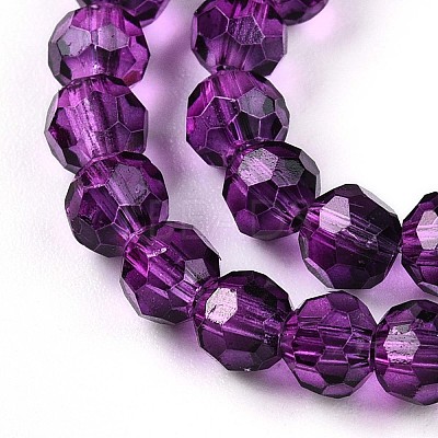 Baking Paint Transparent Glass Beads X1-DGLA-A035-T4mm-A09-1