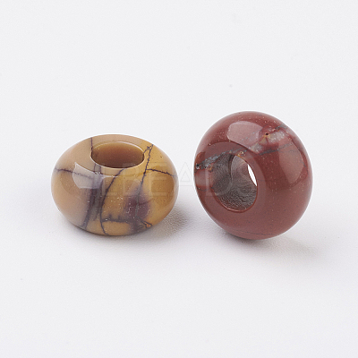 Natural Mookaite European Beads LS-X-G-G740-12x6mm-21-1
