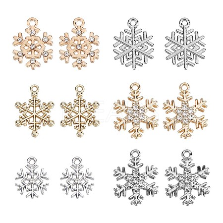 SUNNYCLUE 36Pcs 6 Style Alloy Pendants FIND-SC0004-63-1