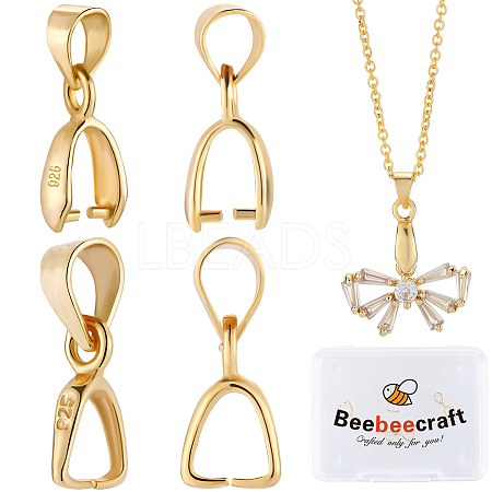 6Pcs 2 Styles 925 Sterling Silver Pendants Bails STER-BBC0006-61-1