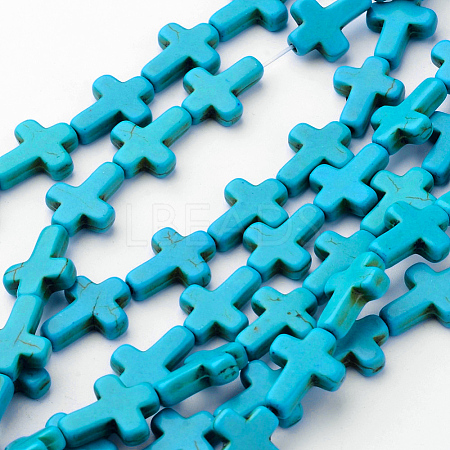 Synthetic Turquoise Beads Strands TURQ-G112-12x16mm-01-1