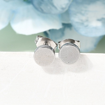 304 Stainless Steel Stud Earrings EJEW-L309-01A-P-1