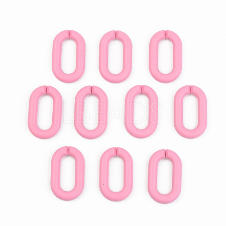 Opaque Spray Painted Acrylic Linking Rings OACR-T024-02-I07-1