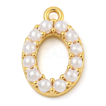 Plastic Imitation Pearl Pendants KK-P230-17G-O-1