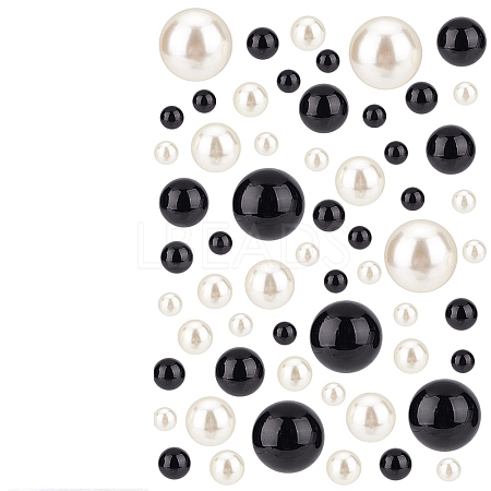 ABS Plastic & Plastic Imitation Pearl Beads KY-BC0001-34-1