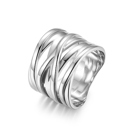 Cross 304 Stainless Steel Finger Rings FS-WG16BAC-05-1