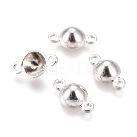 304 Stainless Steel Connector Rhinestone Settings STAS-H401-02S-A-1