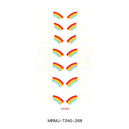 Rainbow Full Cover Nail Wraps Stickers MRMJ-T040-268-1