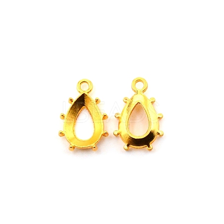 Electroplating Alloy Pendant Cabochon Settings FIND-WH0005-62G-1
