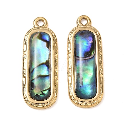 Natural Paua Shell Pendants SA-CBA11D7-25B-G-1