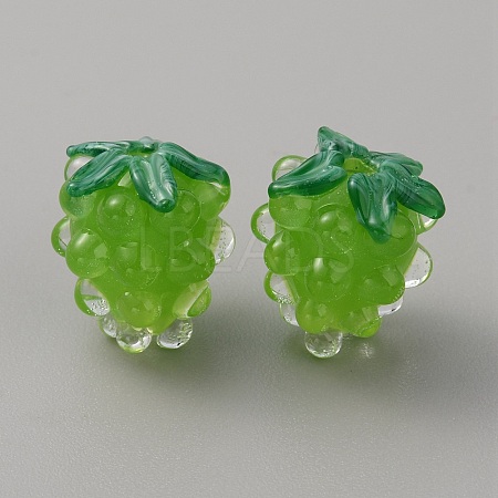 Handmade Lampwork Beads LAMP-WH0012-02B-1