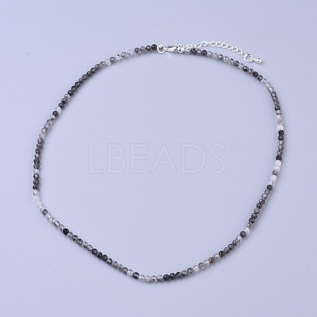 Natural Rutilated Quartz Beaded Necklaces NJEW-K114-A-A05-1