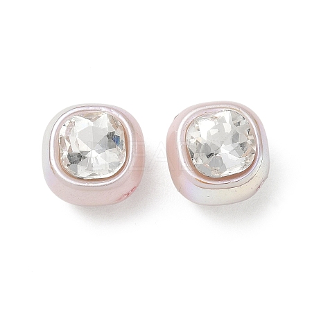 Baking Painted Acrylic & Rhinestone Beads RB-CBA19D7-04A-1